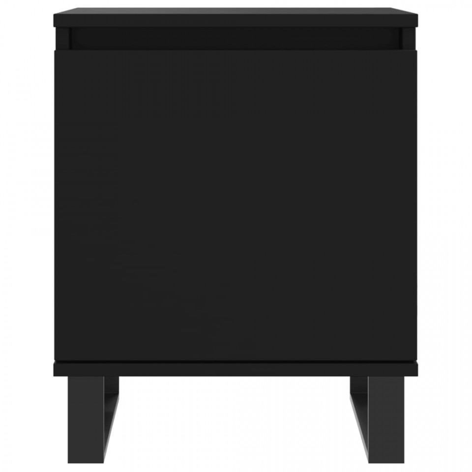Noptiere, 2 buc., negru, 40x30x50 cm, lemn compozit