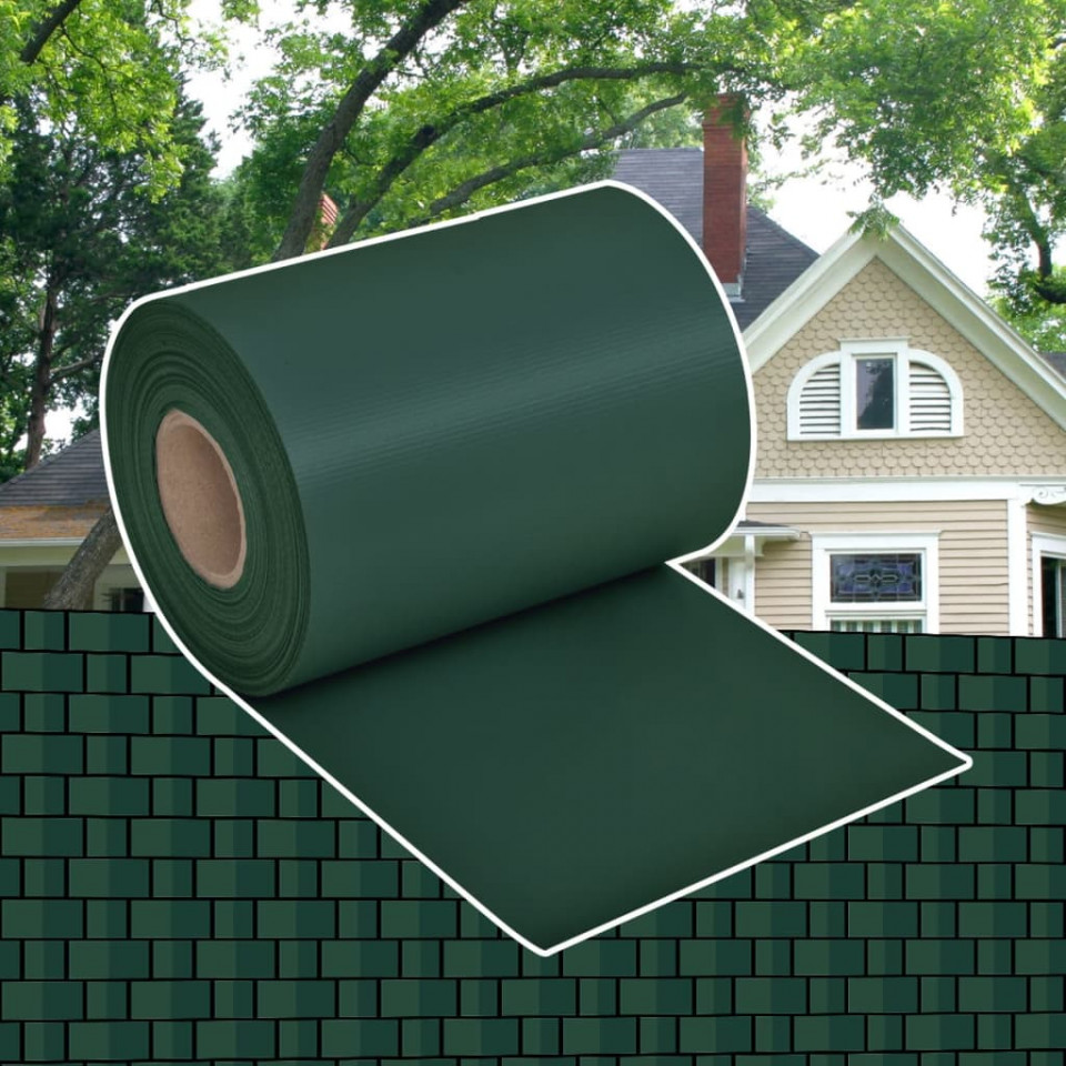 Panou de intimitate grădină, verde, 70 x 0,19 m, PVC