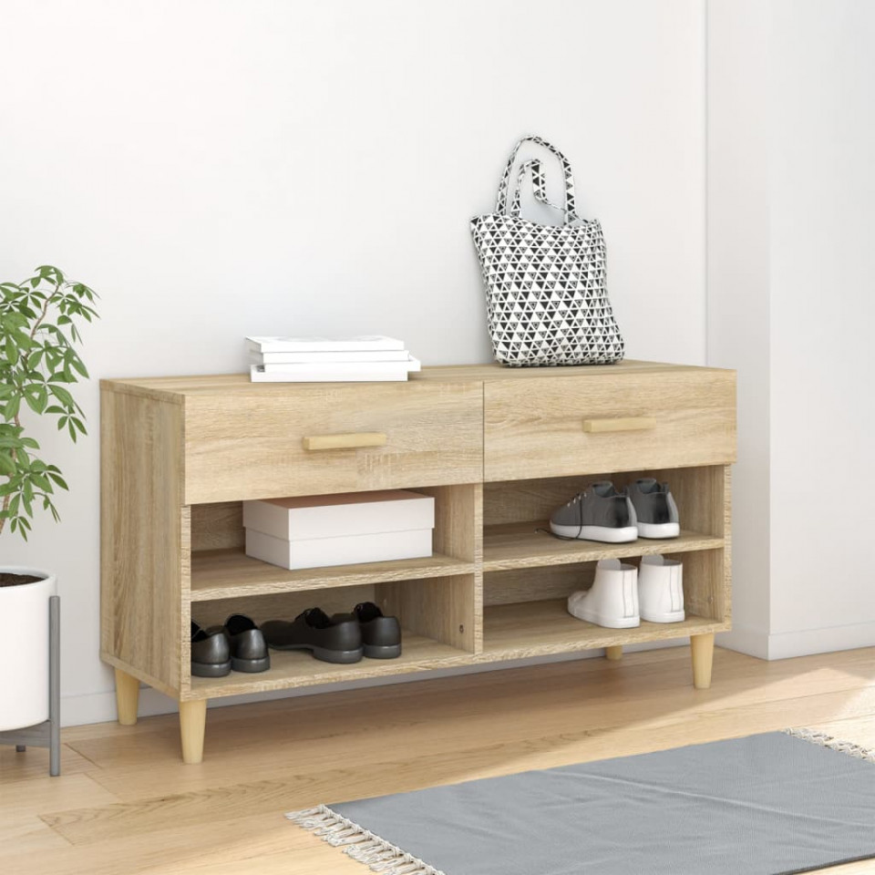 Pantofar, stejar sonoma, 102x35x55 cm, lemn compozit