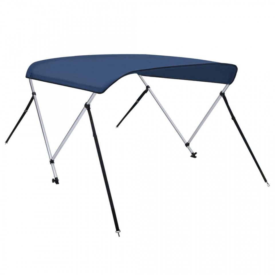 Parasolar barcă Bimini cu 2 arcuri, bleumarin, 150x120x110 cm