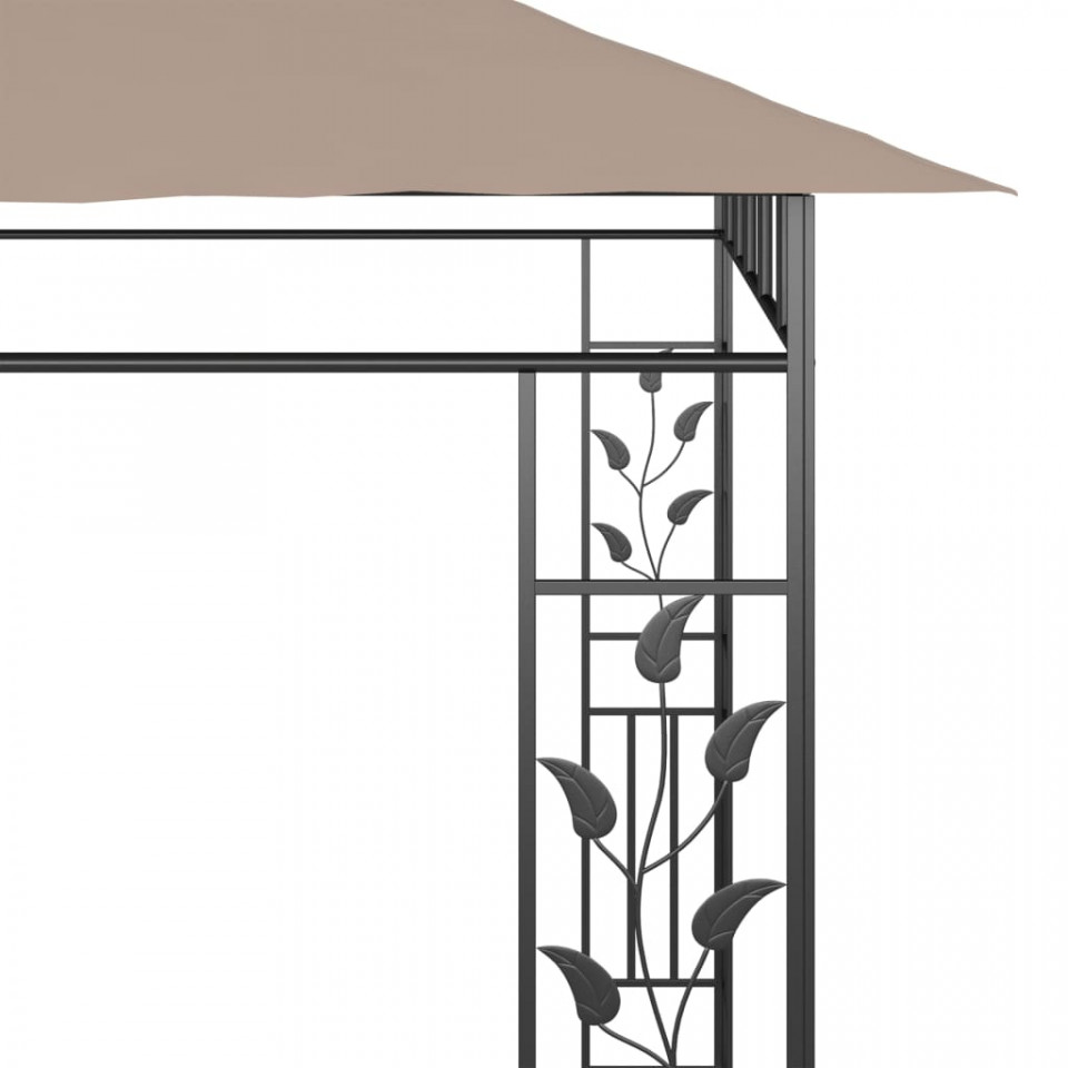 Pavilion cu plasă anti-țânțari, gri taupe, 6x3x2,73 m, 180 g/m²