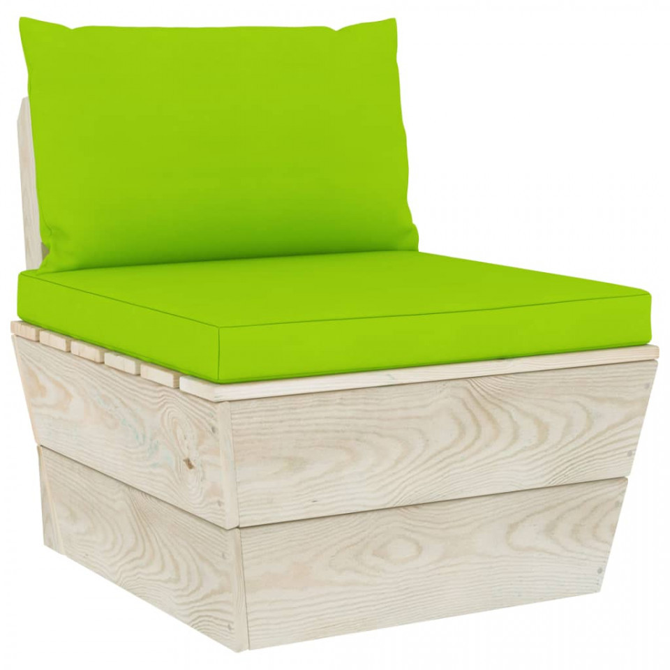 Poza Perne pentru canapea din paleti, 2 buc., verde aprins, textil