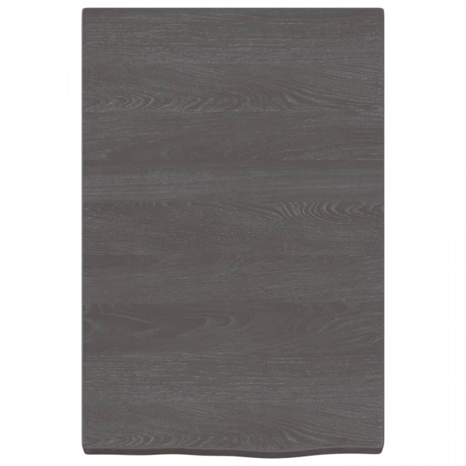 Raft de perete gri închis 40x60x4 cm lemn masiv stejar tratat