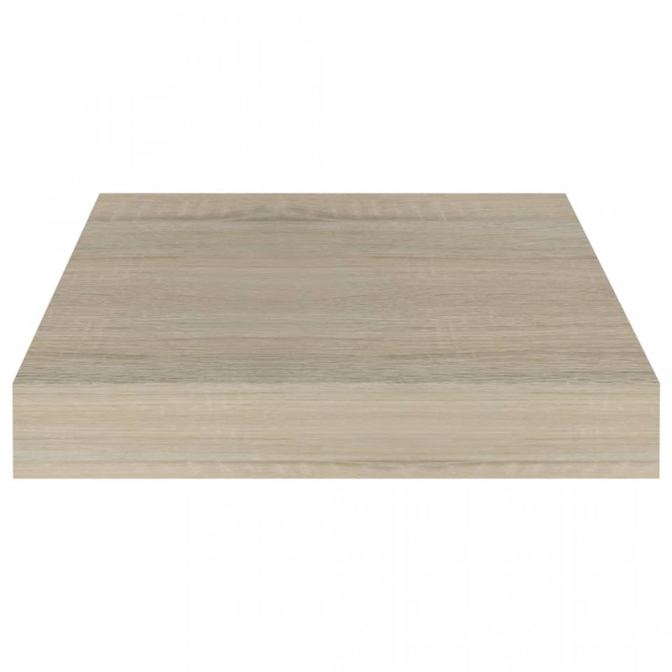 Rafturi perete suspendate, 4 buc., stejar, 23x23,5x3,8 cm, MDF