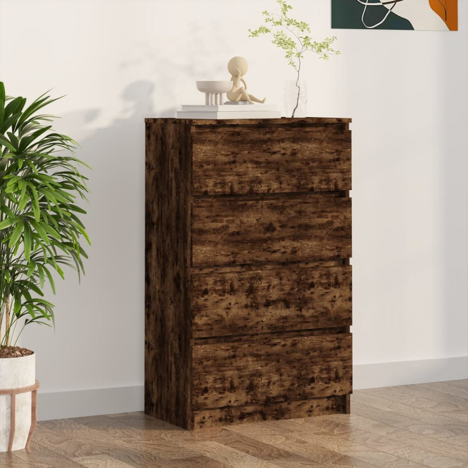 Servantă, stejar fumuriu, 60x35x98,5 cm, lemn prelucrat