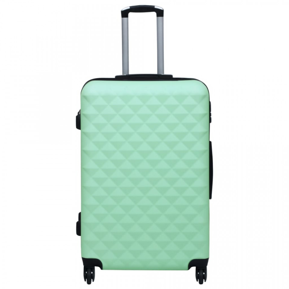 Set de valize cu carcasă rigidă, 3 piese, verde mentă, ABS
