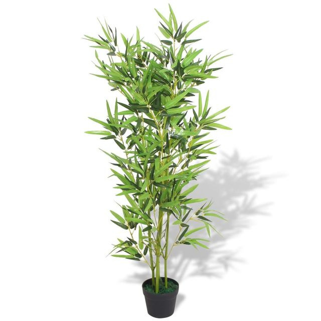Bambus artificial cu ghiveci 120 cm, verde 120