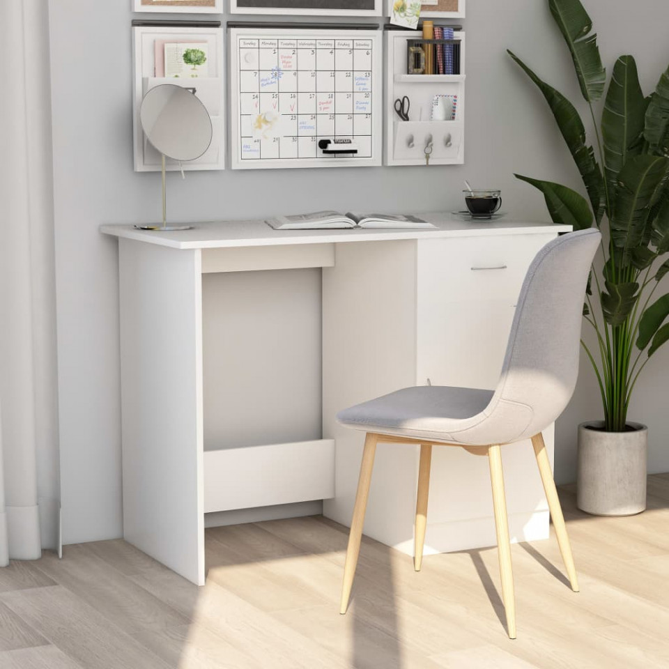 Birou, alb, 100 x 50 x 76 cm, PAL