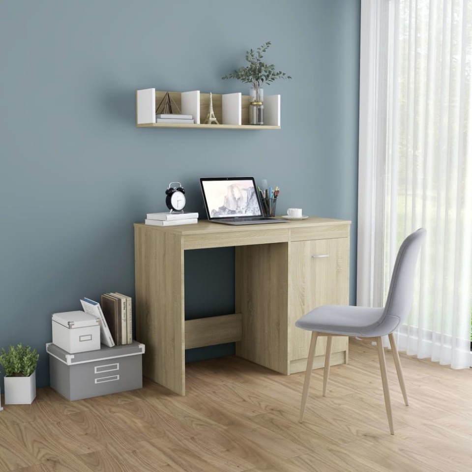 Birou, stejar sonoma, 100x50x76 cm, lemn prelucrat