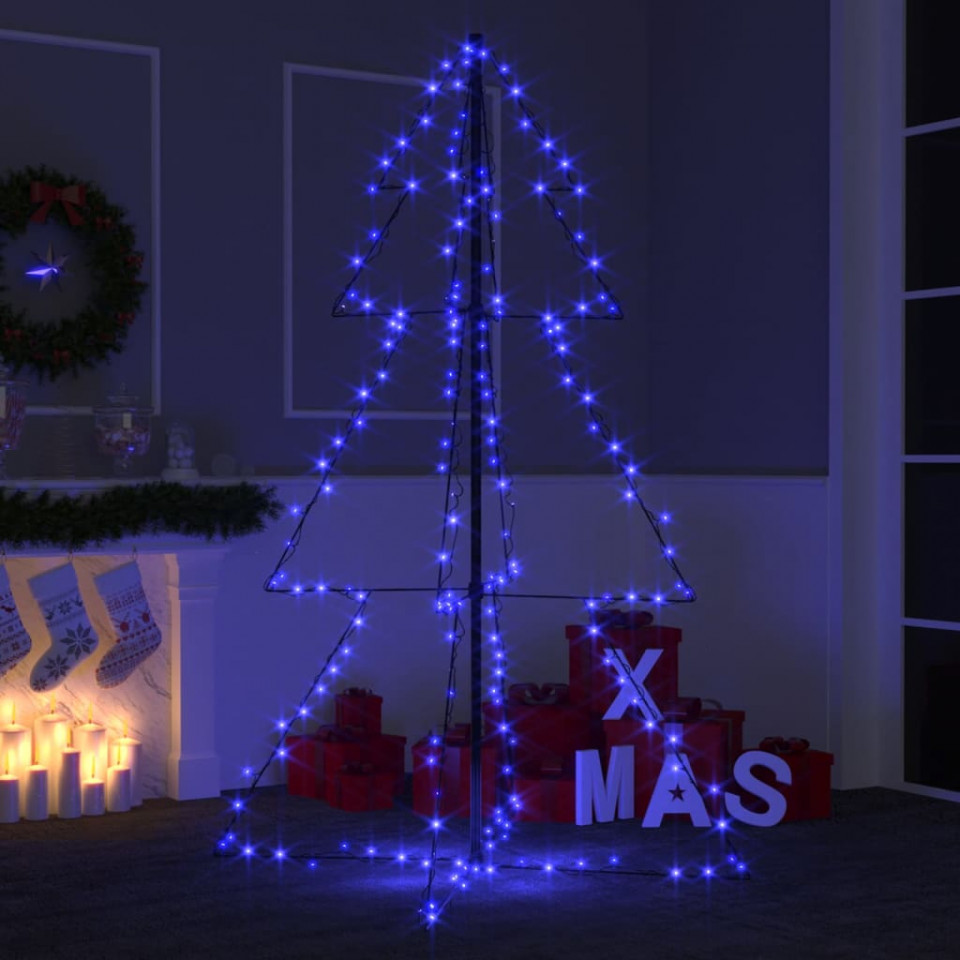 Brad Crăciun conic, 200 LED-uri, 98×150 cm, interior & exterior 200