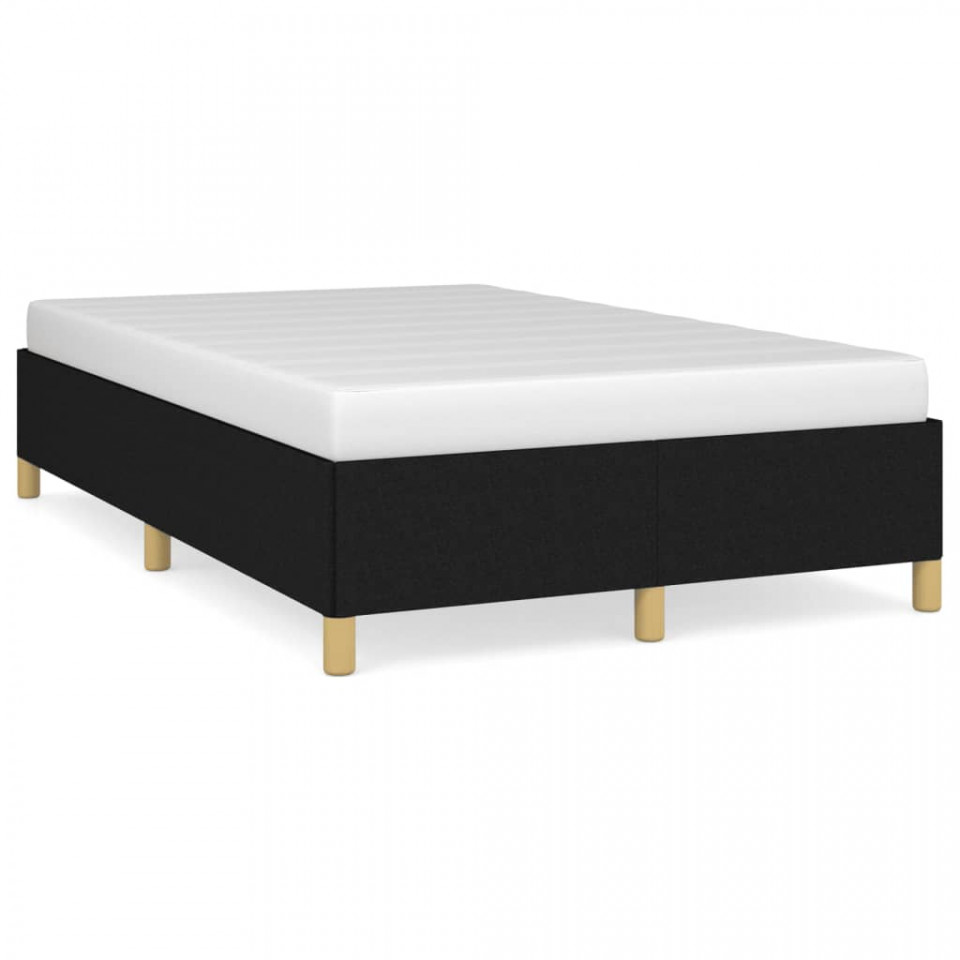 Cadru de pat, negru, 120x190 cm, material textil