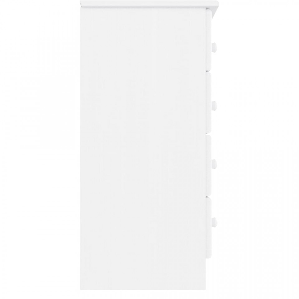 Comodă cu sertare ALTA, alb, 77x35x73 cm, lemn masiv de pin
