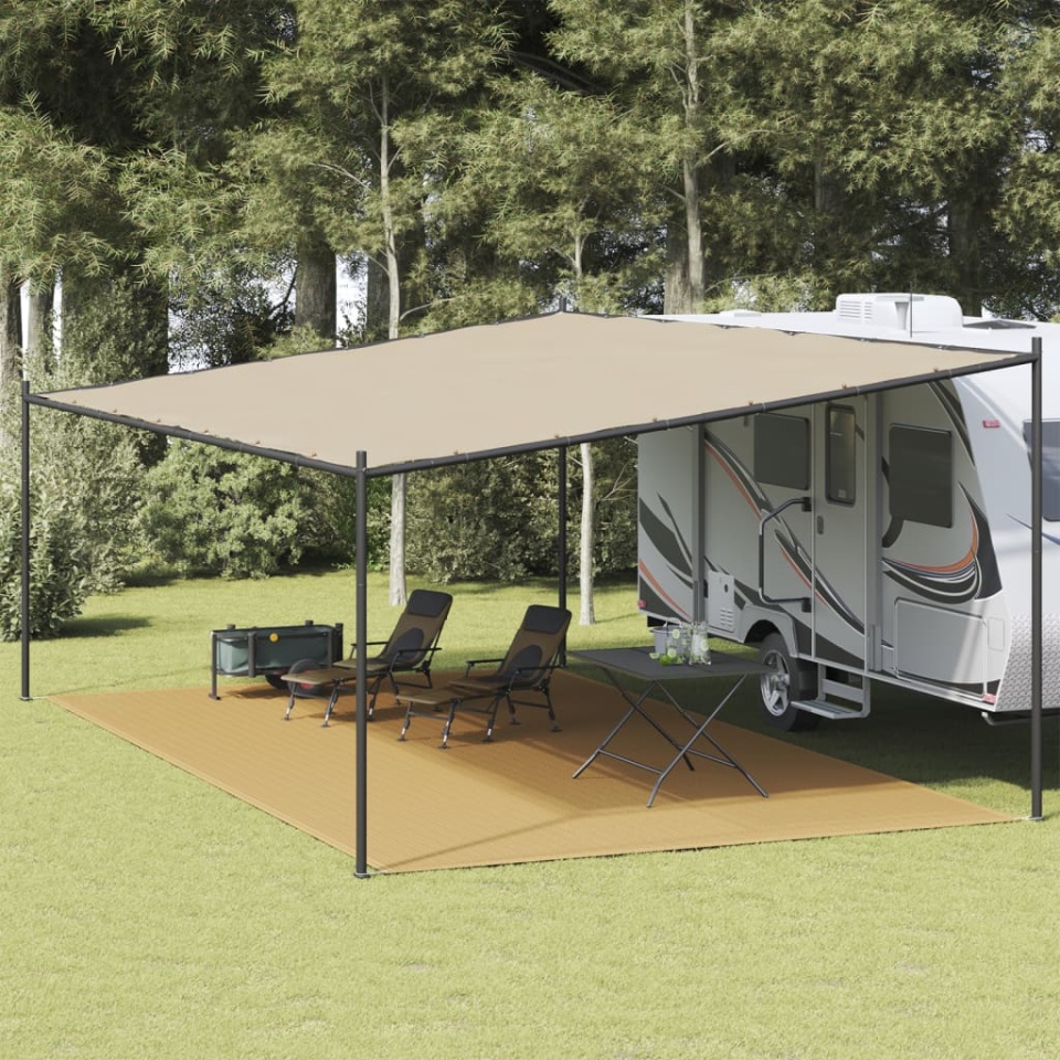 Covor pentru cort, nisipiu, 400x700 cm, HDPE