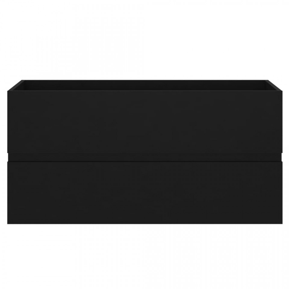 Dulap de chiuvetă, negru, 90x38,5x45 cm, PAL