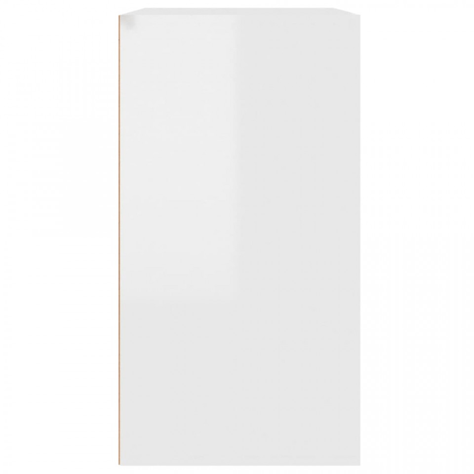 Dulap de cosmetice alb extralucios, 80x40x75 cm, lemn prelucrat