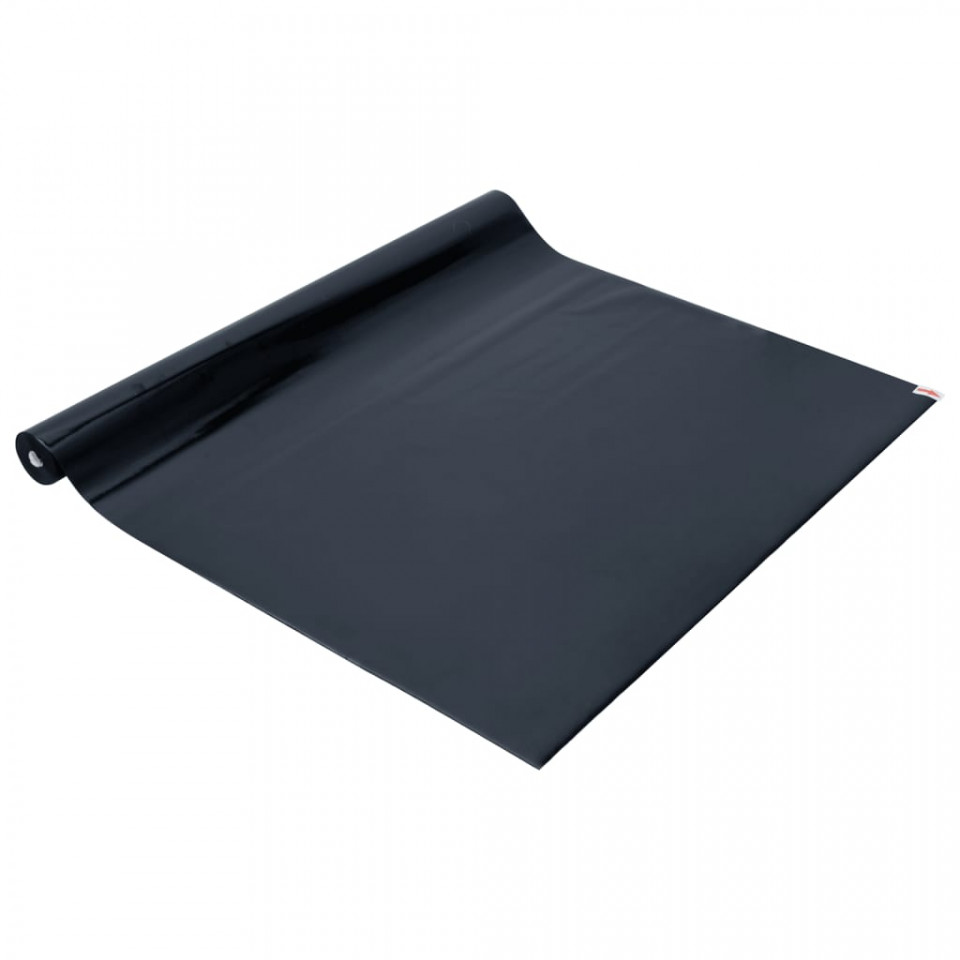 Folie pentru fereastră statică, negru mat, 90x500 cm, PVC