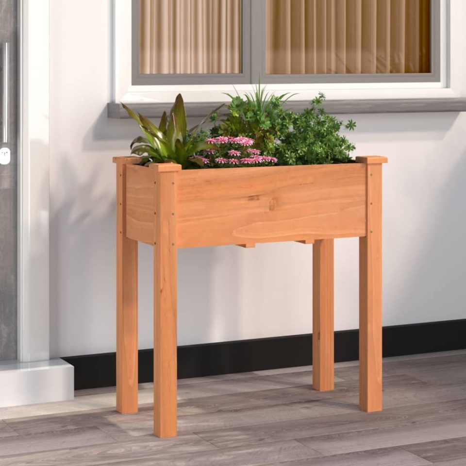 Jardinieră cu căptușeală, maro, 71x37x76 cm, lemn masiv de brad