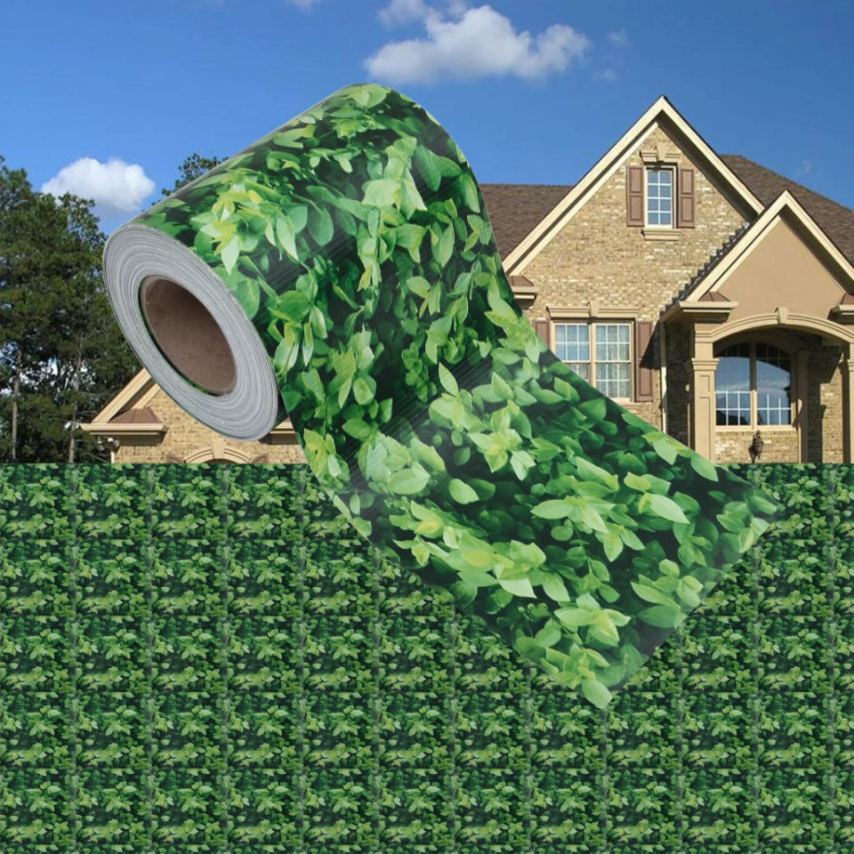 Panou de intimitate grădină, verde, 70 x 0,19 m, PVC
