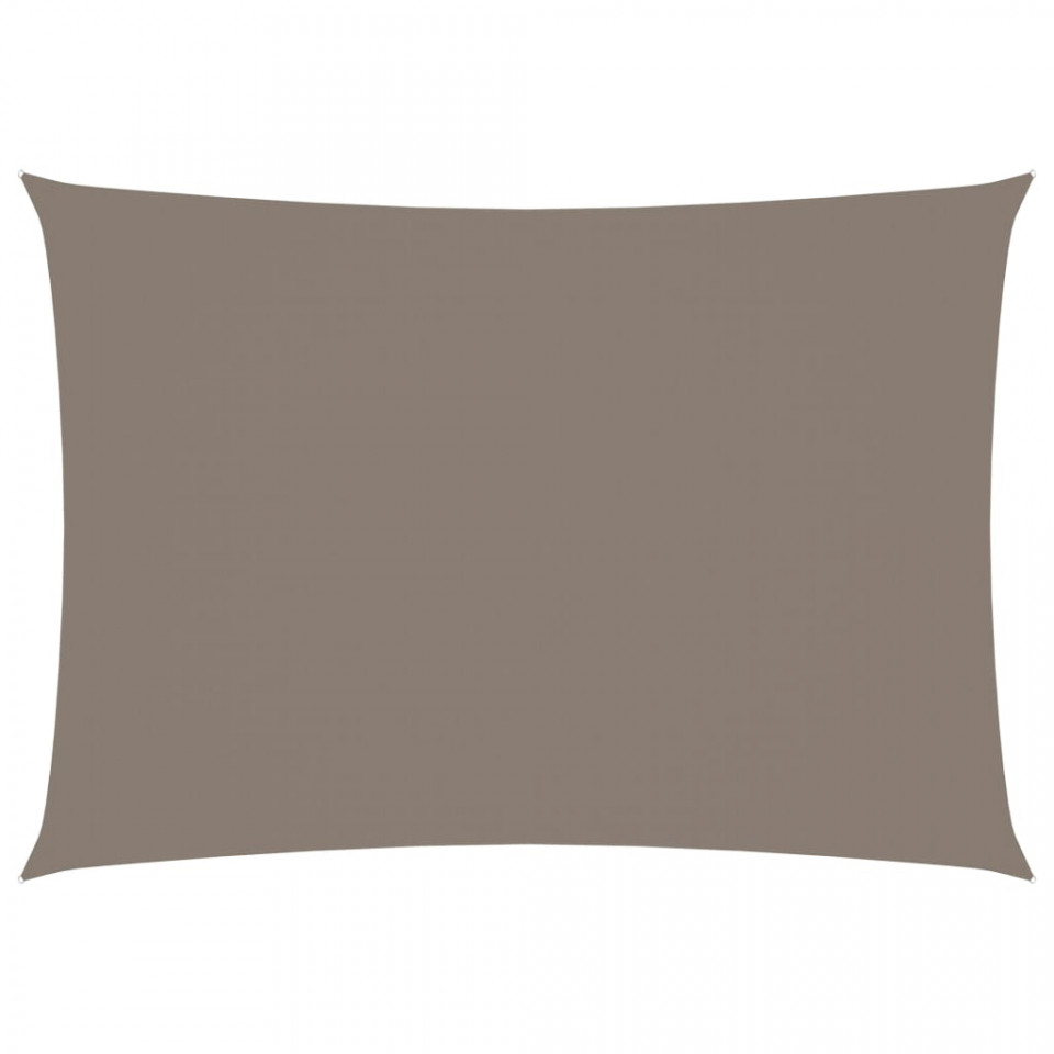 Pânză parasolar gri taupe 2,5x4 m textil oxford dreptunghiular