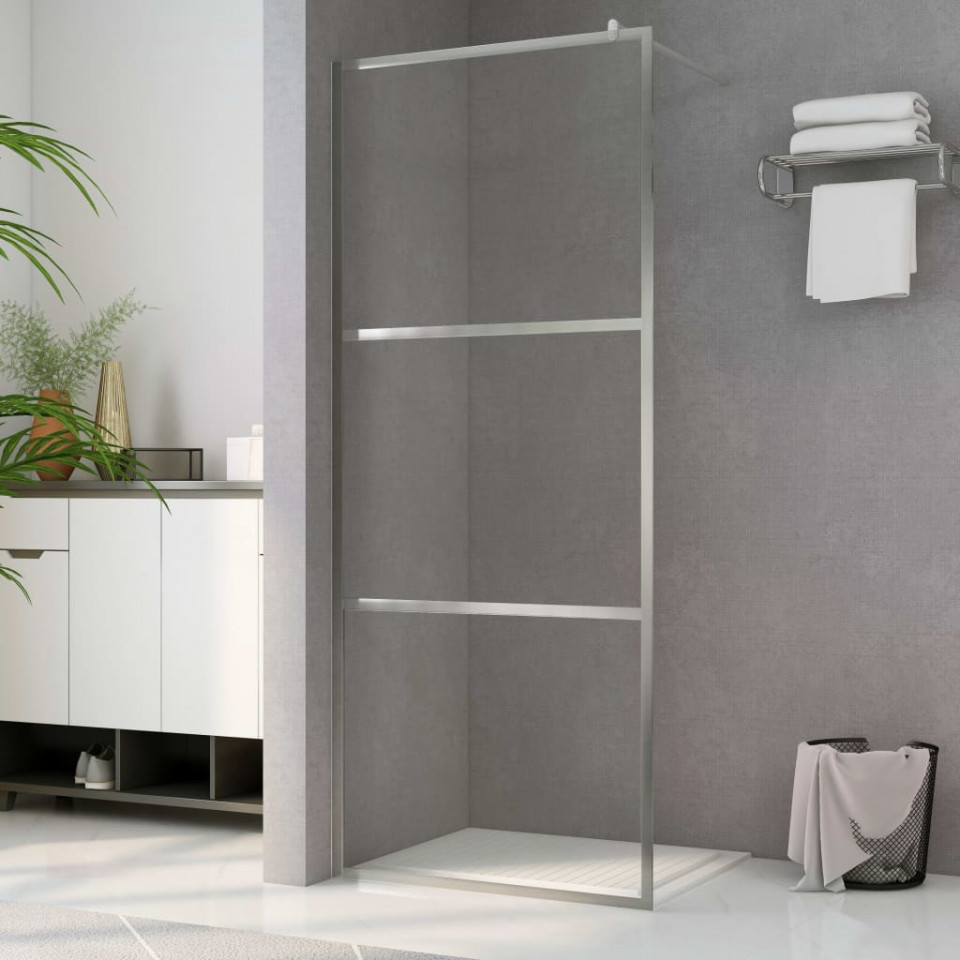 Paravan de duș walk-in, 140 x 195 cm, sticlă ESG transparentă 140