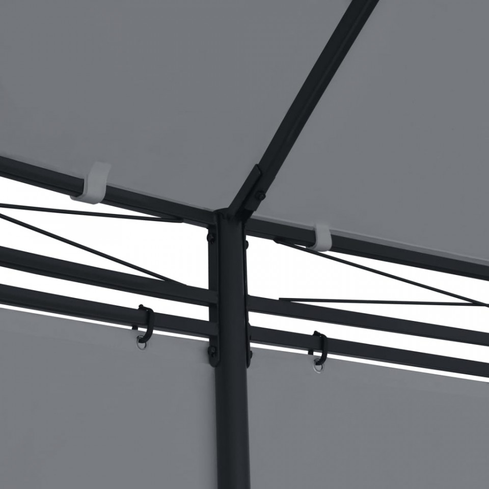 Pavilion cu perdele, antracit, 520x349x255 cm