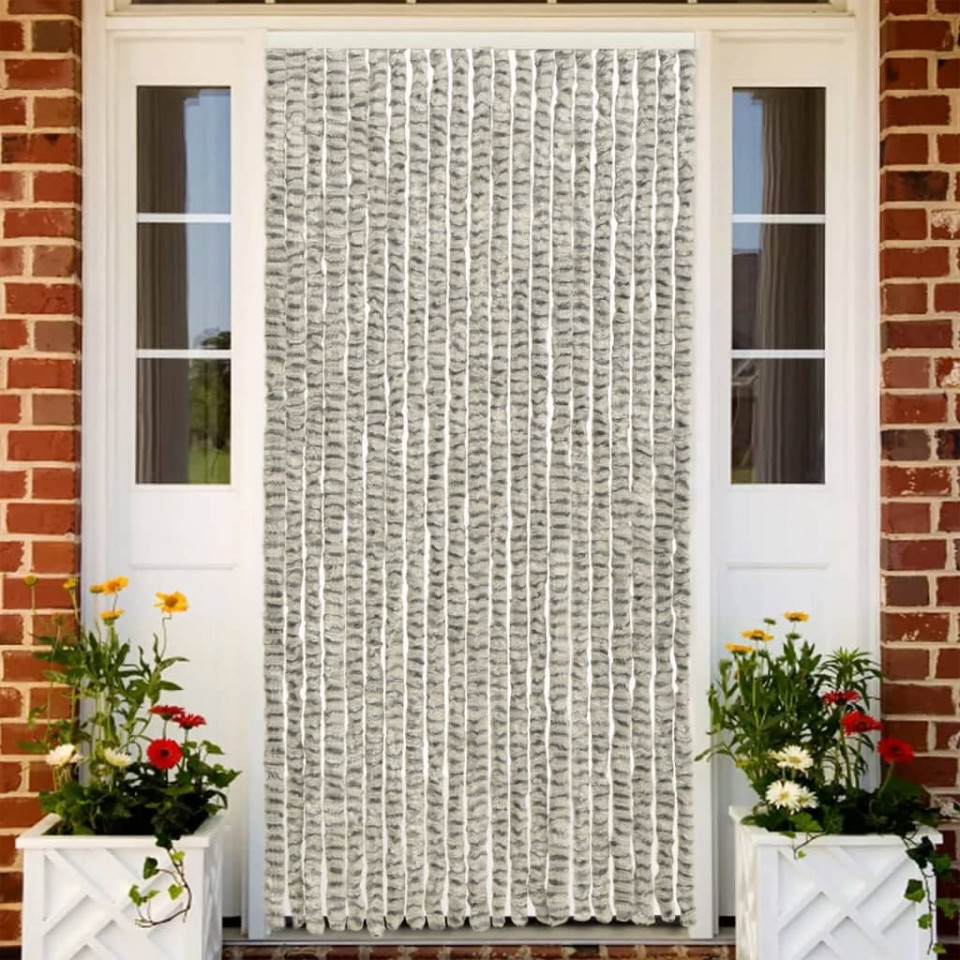 Perdea pentru insecte gri deschis și gri închis100x200cmchenille