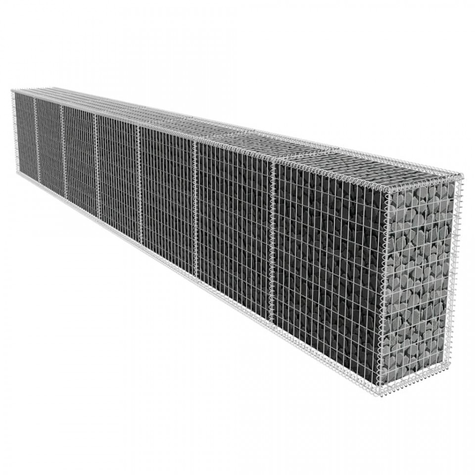 Perete gabion cu capac, 600 x 50 x 100 cm, oțel galvanizat