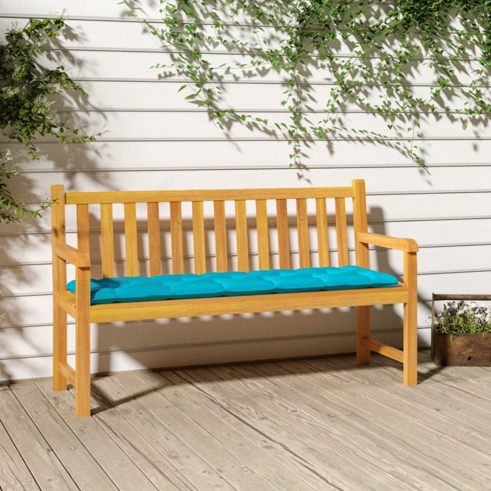 Perne de bancă, 2 buc., turcoaz, 180x50x7 cm, textil