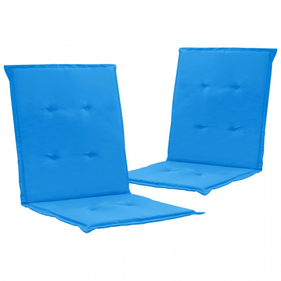 Poza Perne pentru scaun de gradina, 2 buc., albastru, 100x50x3 cm