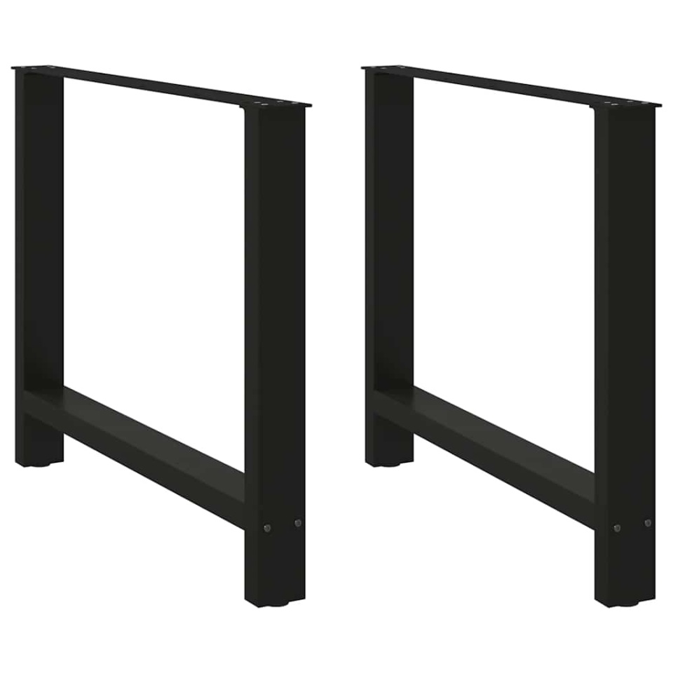 Picioare măsuță de cafea Negru 2 buc 90x(72-73) cm Oțel