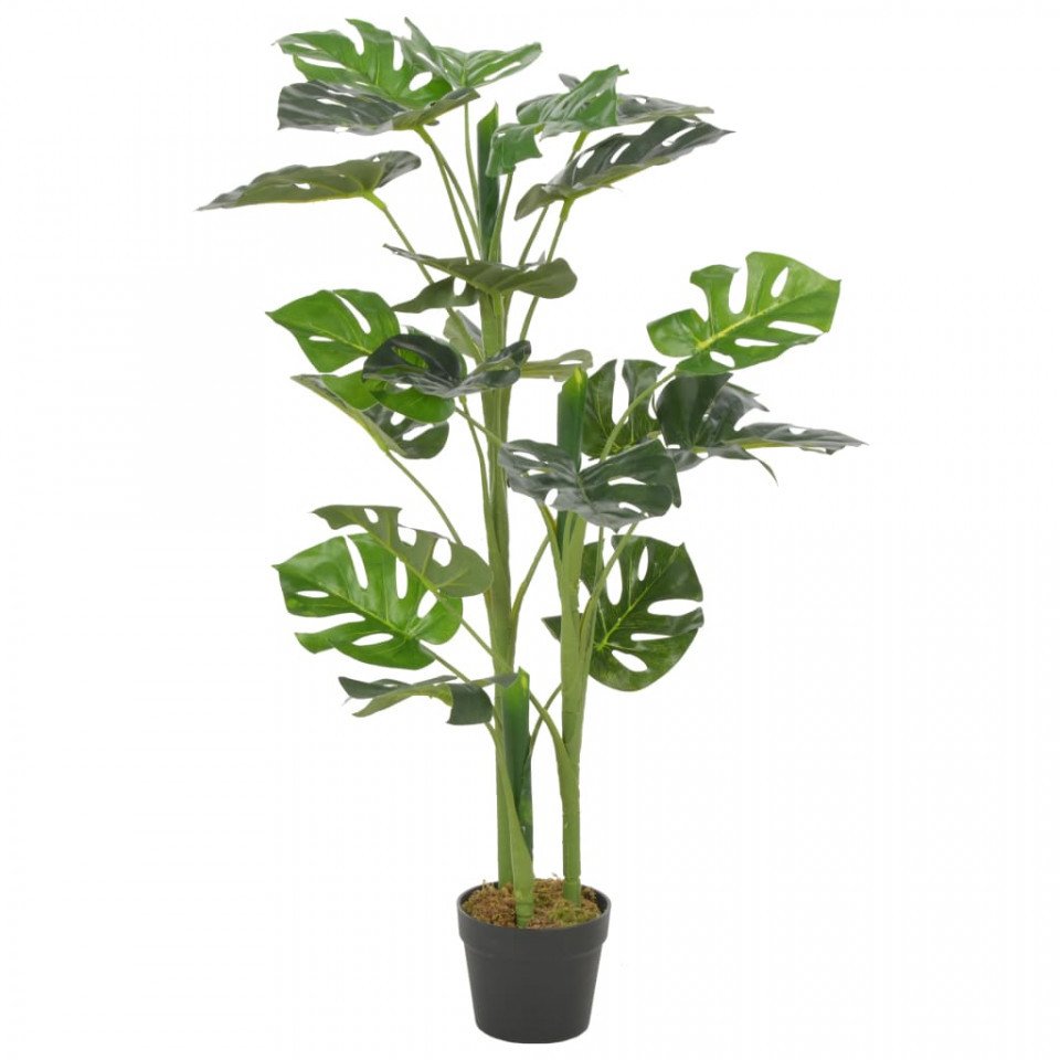 Plantă artificială Monstera cu ghiveci, verde, 100 cm 100