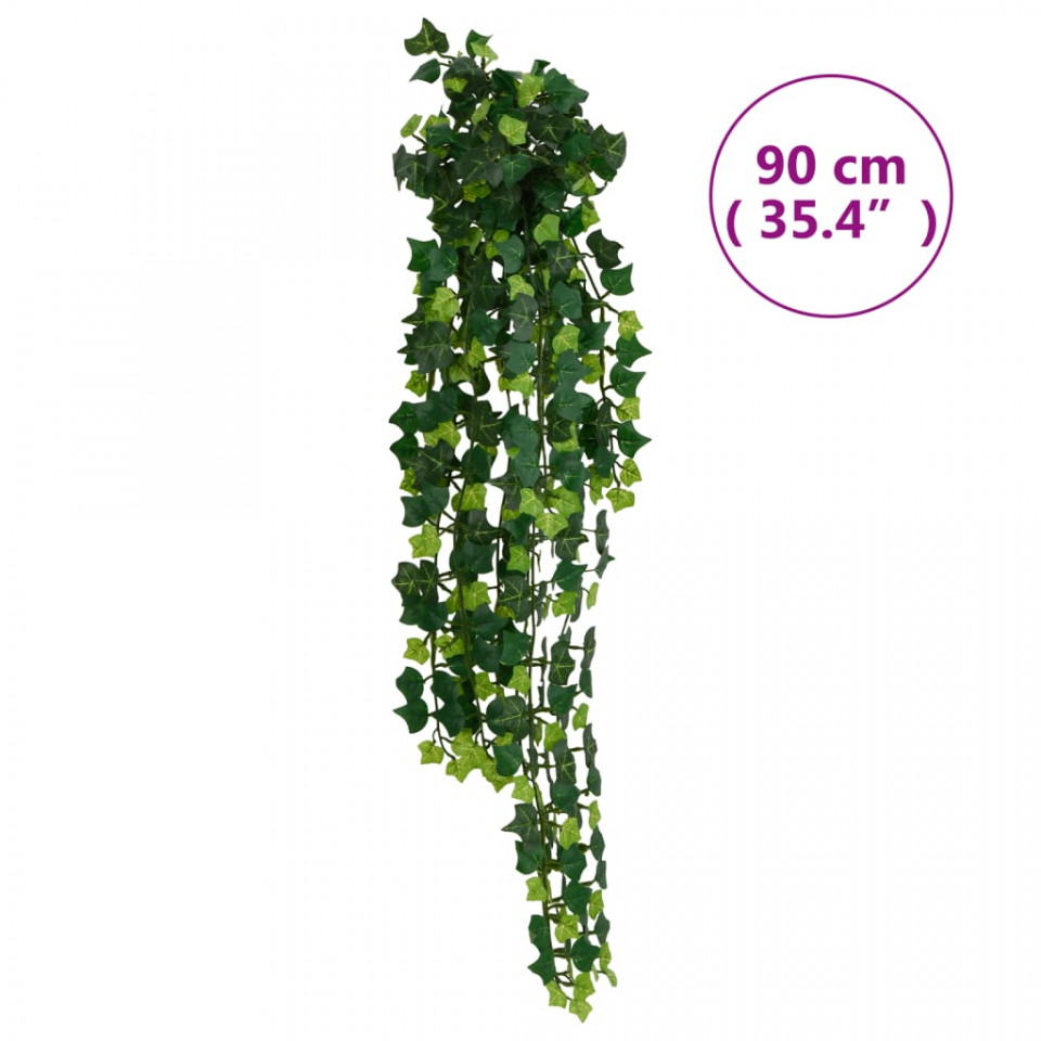 Plante artificiale suspendate 12 buc. 339 frunze 90 cm verde