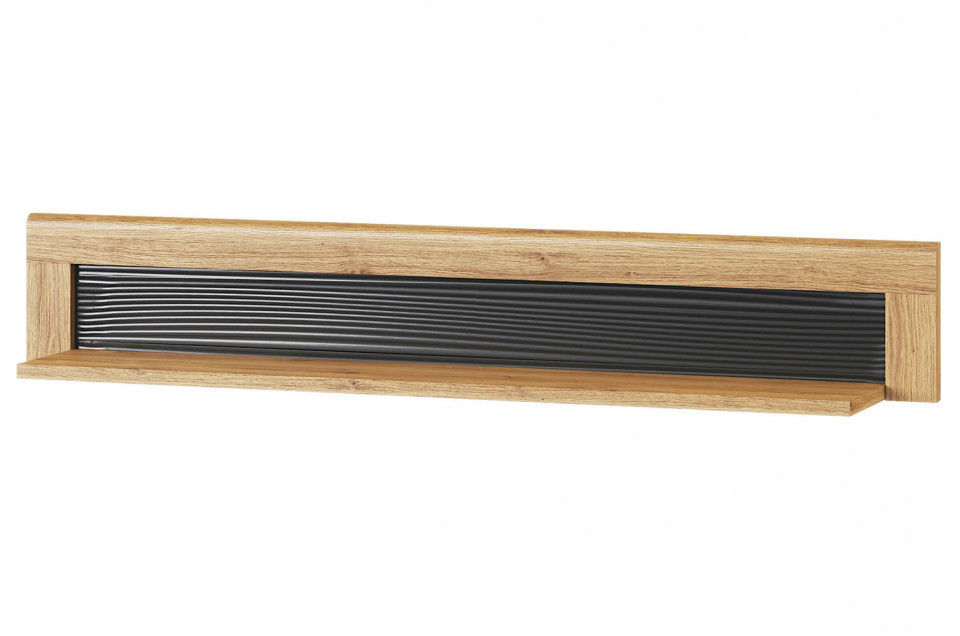 Polita Perete Kama 35 (Hanging Shelf) Oak Camargue/Black (Hanging