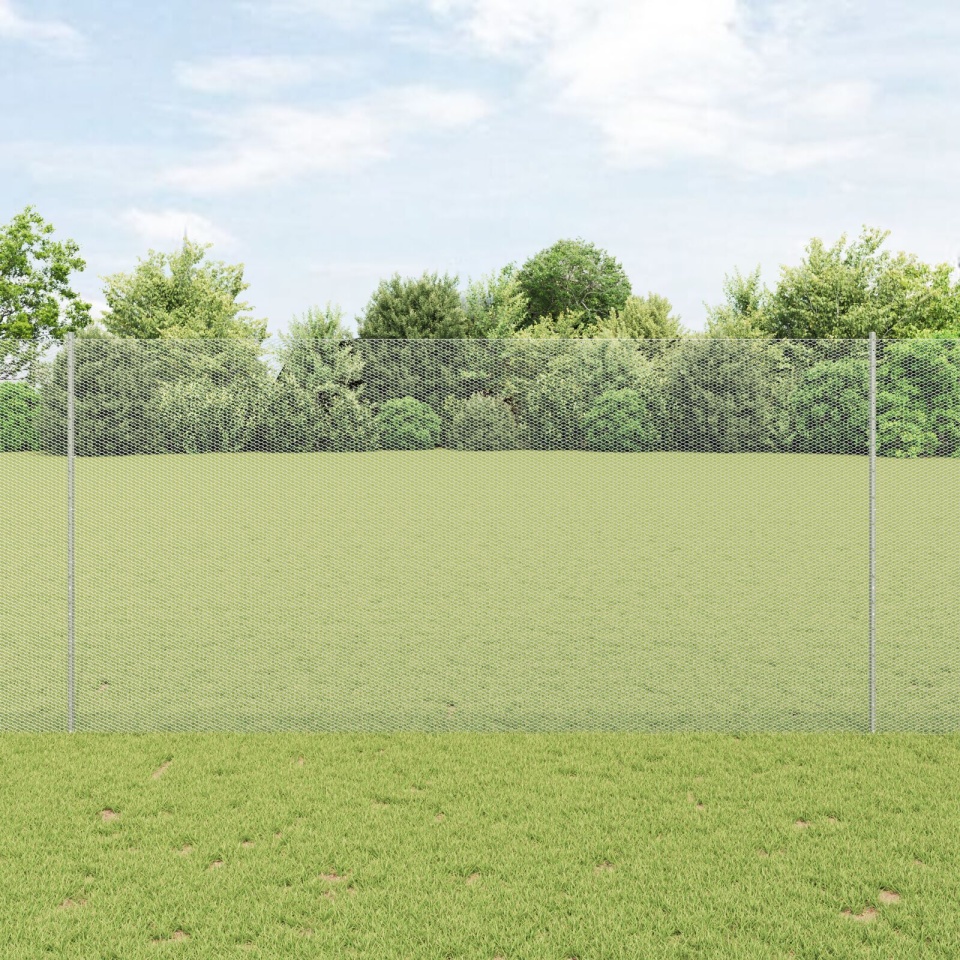 Posturi de Plasă 10 buc U-Channel 150 cm Oțel Galvanizat, Plasă Hexagonală 1.5x10 m Oțel Galvanizat