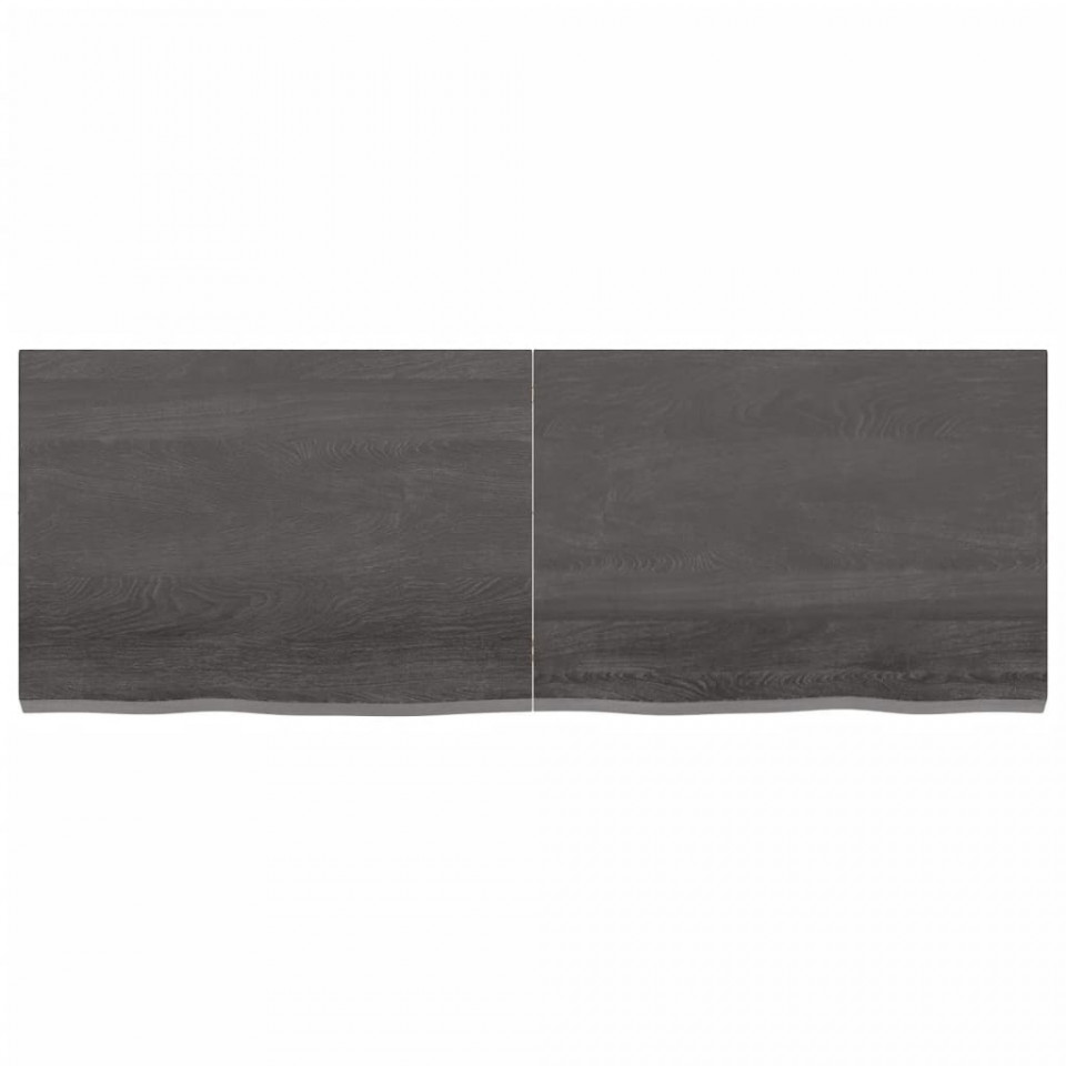 Raft de perete gri închis 140x50x4 cm lemn masiv stejar tratat