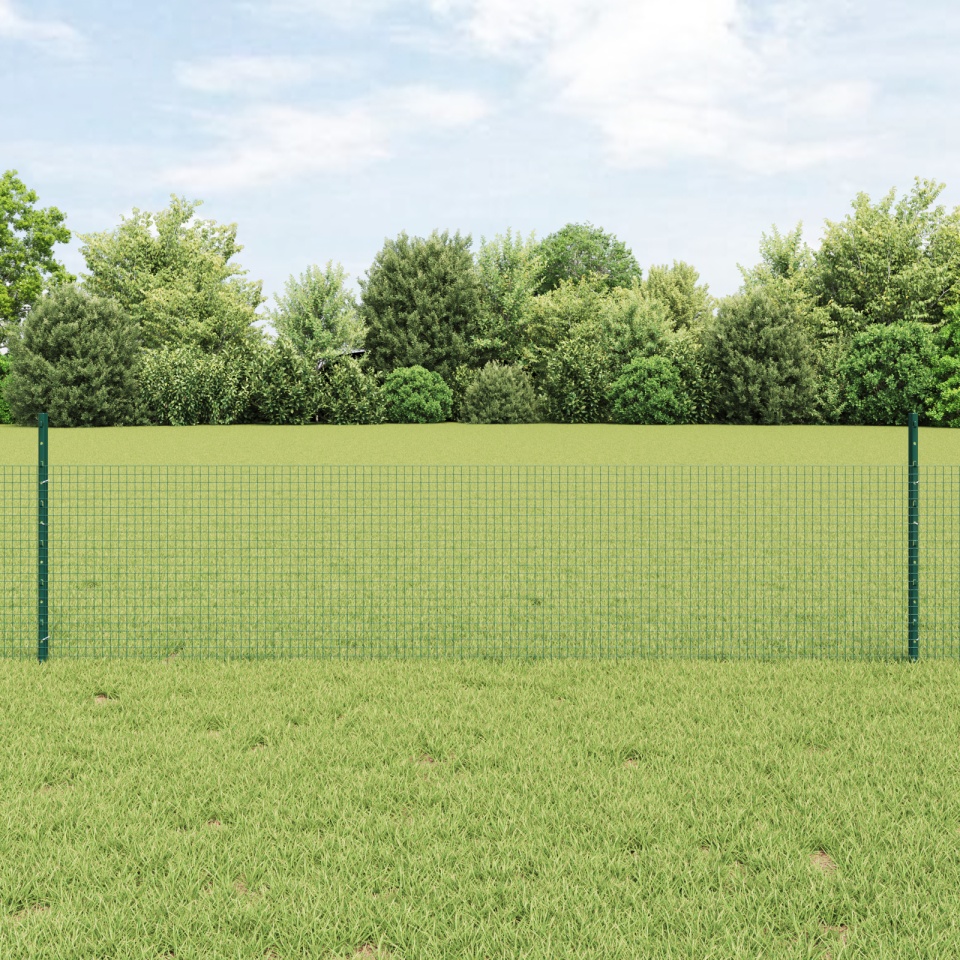Set de gard din plasă pentru păsări Set de 2 Verde PVC, Metal