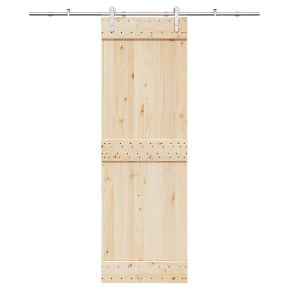 Set piese pentru ușă glisantă, argintiu, 183 cm oțel inoxidabil