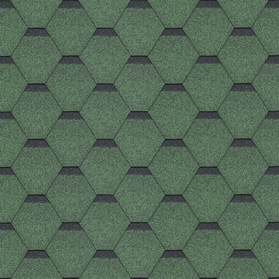 Sindrila bitum pentru acoperis Hexagonal Rock H101GREEN