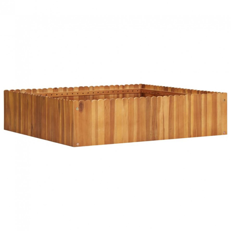 Poza Strat inaltat de gradina, 100x100x25 cm, lemn masiv de acacia