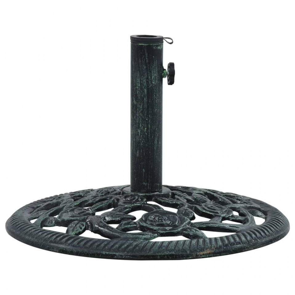 Suport de umbrelă, verde, 9 kg, fontă, 40 cm Baze