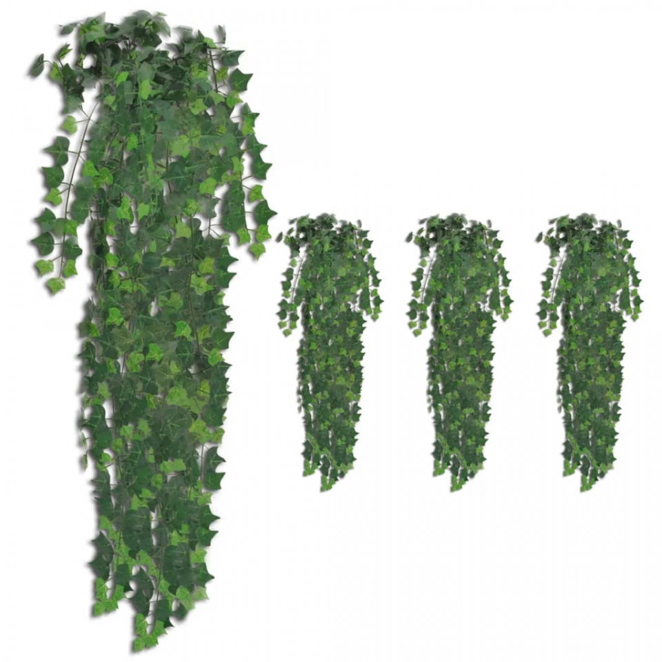 Tufișuri de iederă artificială, 4 buc., verde, 90 cm artificiala
