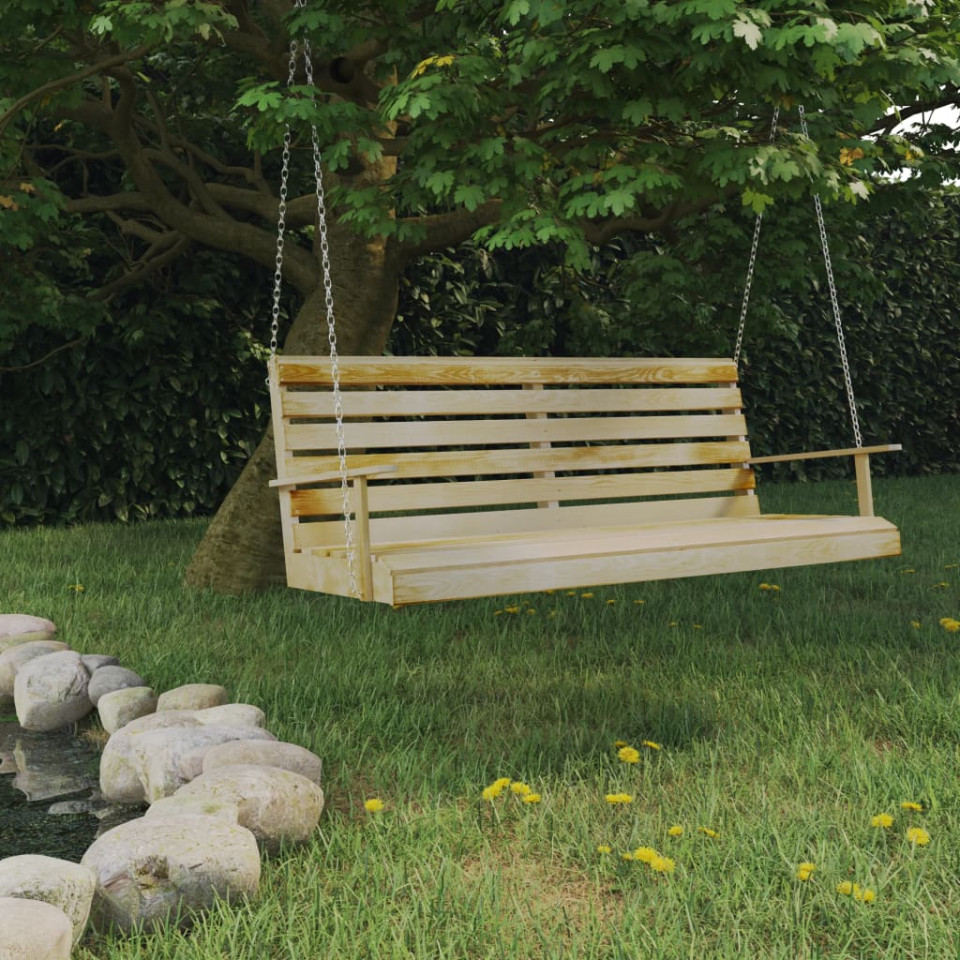 Balansoar de grădină, 155x65x60 cm, lemn tratat de pin Casa Practica