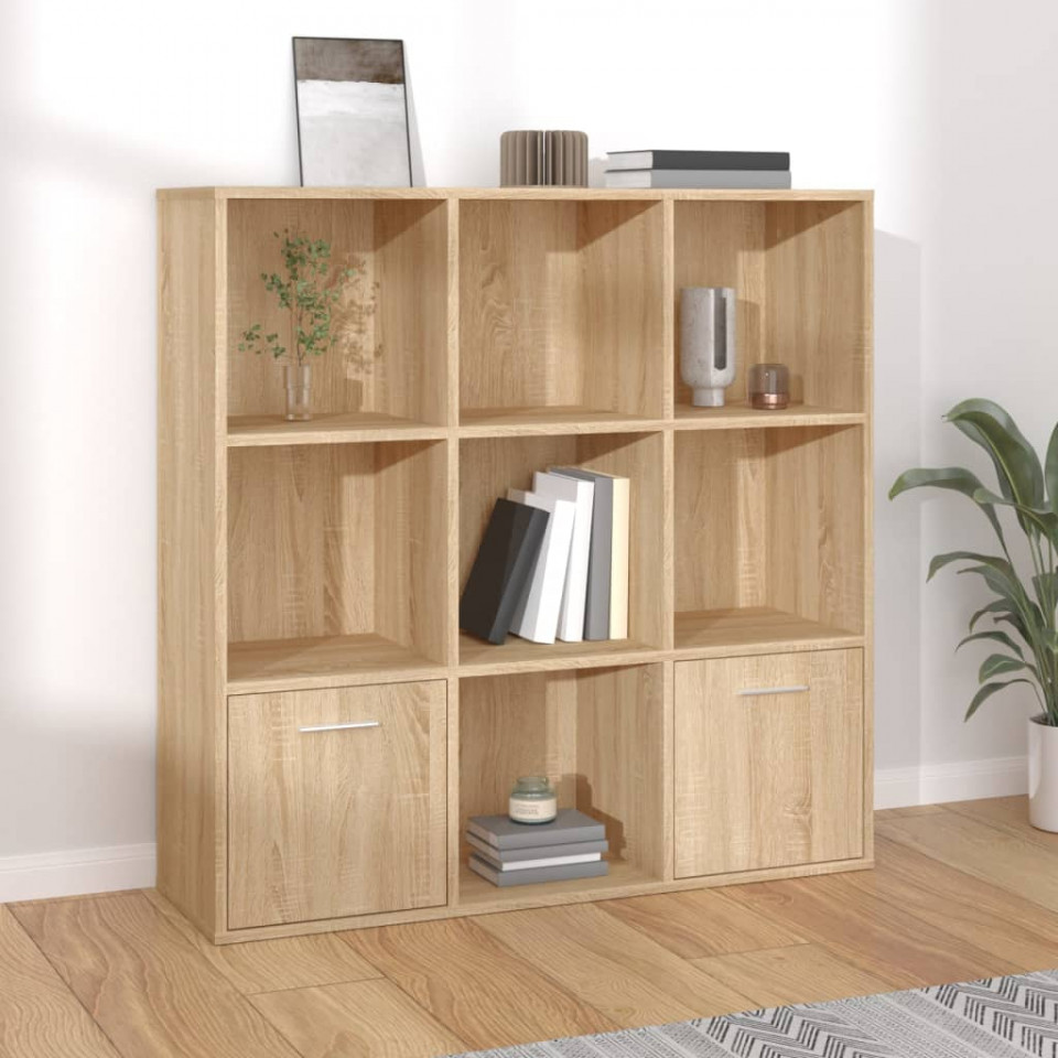 Bibliotecă, stejar Sonoma, 98 x 30 x 98 cm, PAL