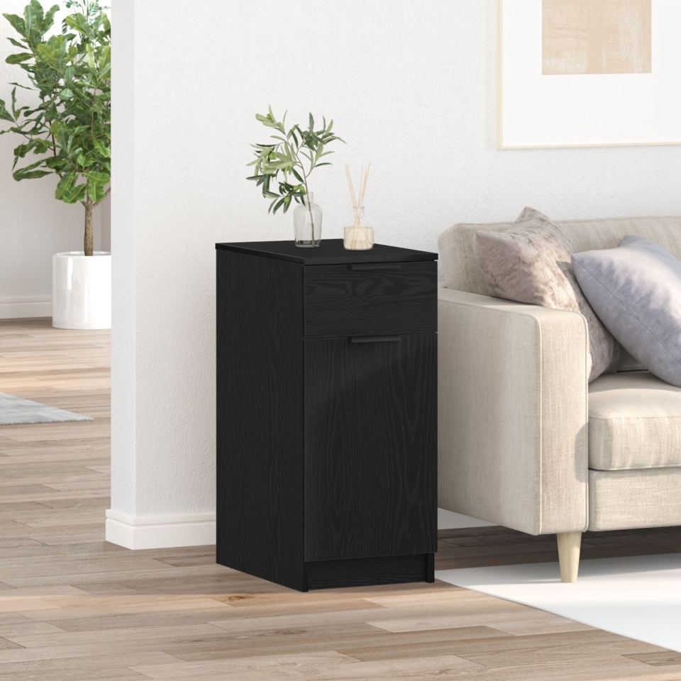 Birou dulap în stejar negru - 33x50x75 cm - Fabricat din lemn ingineresc