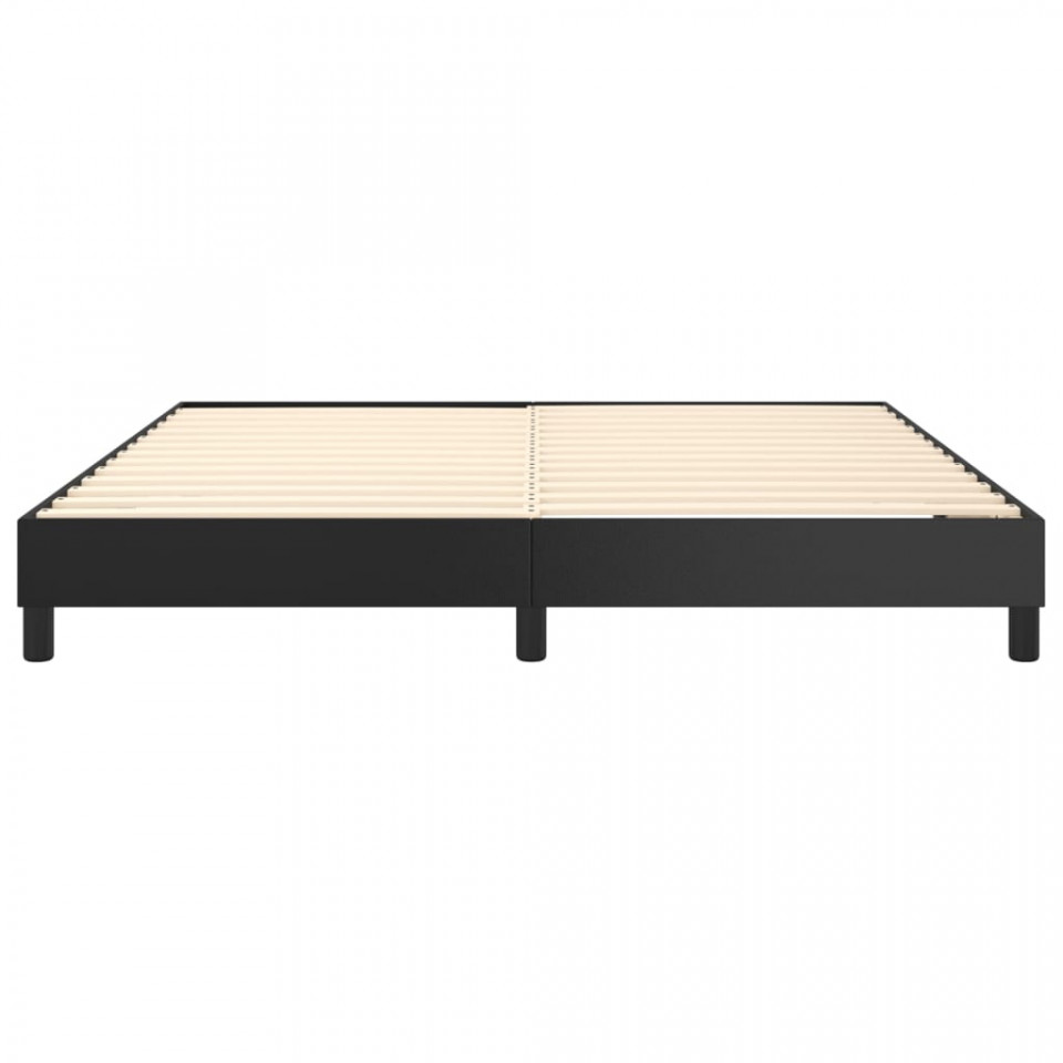 Cadru de pat box spring, negru, 180x200 cm, piele ecologică