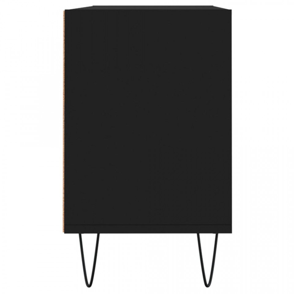 Comodă TV, negru, 103,5x30x50 cm, lemn compozit