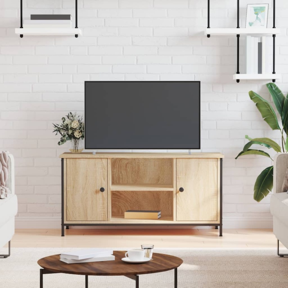 Comodă TV, stejar sonoma, 100x40x50 cm, lemn prelucrat
