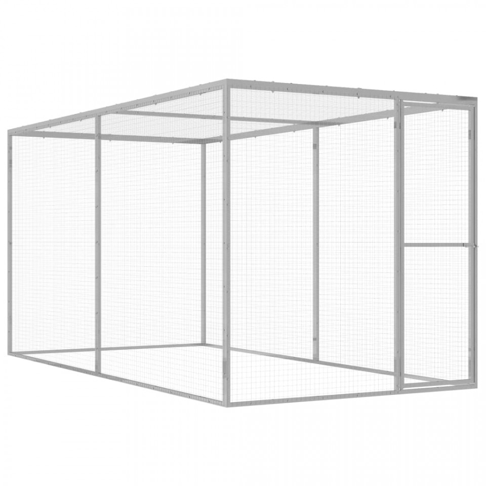Cușcă pentru pisici, 3x1,5x1,5 m, oțel galvanizat
