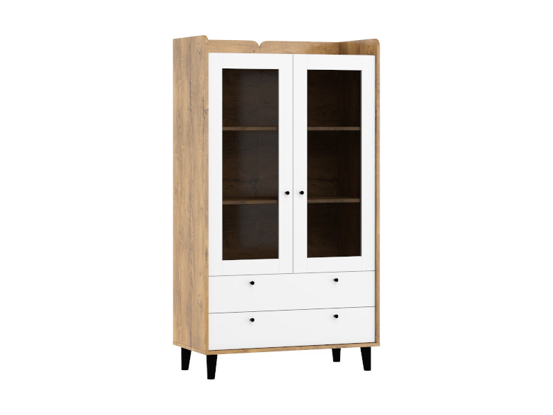 Dolce Dol-26 Display Dulap Oak Burgundy/White High Gloss