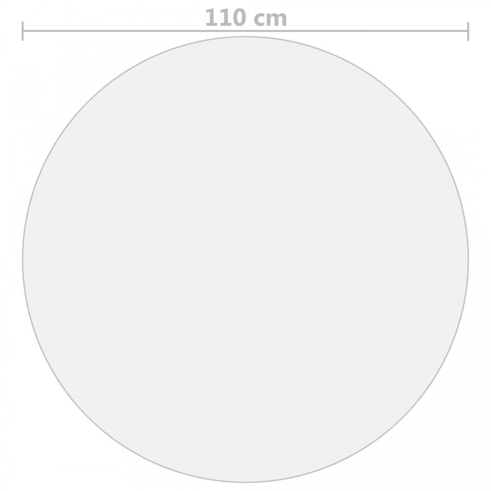 Folie de protecție masă, transparent, Ø 110 cm, PVC, 2 mm